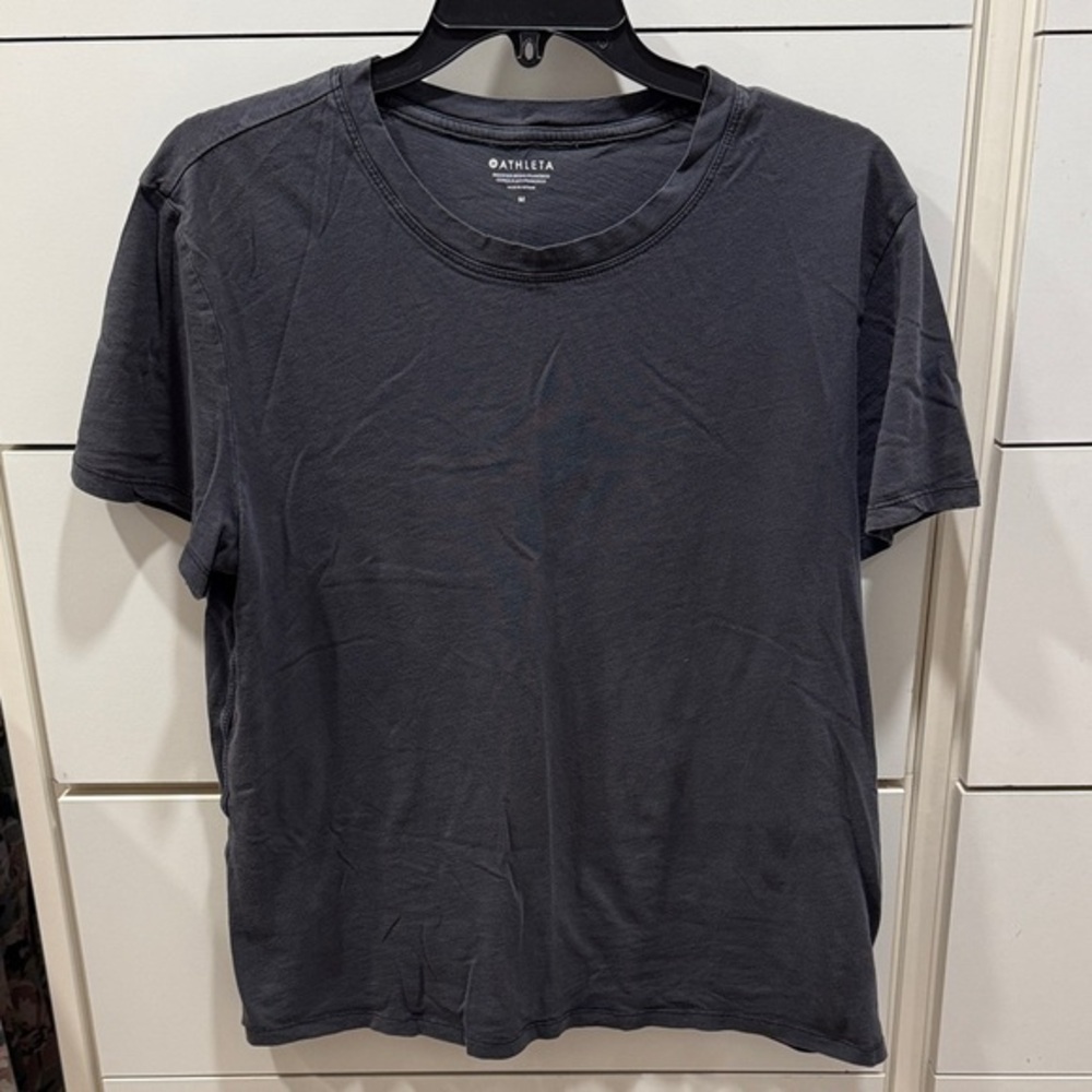 Athleta Dark Gray Oversized Tee Womens M Short Sleeve Athleisure Top